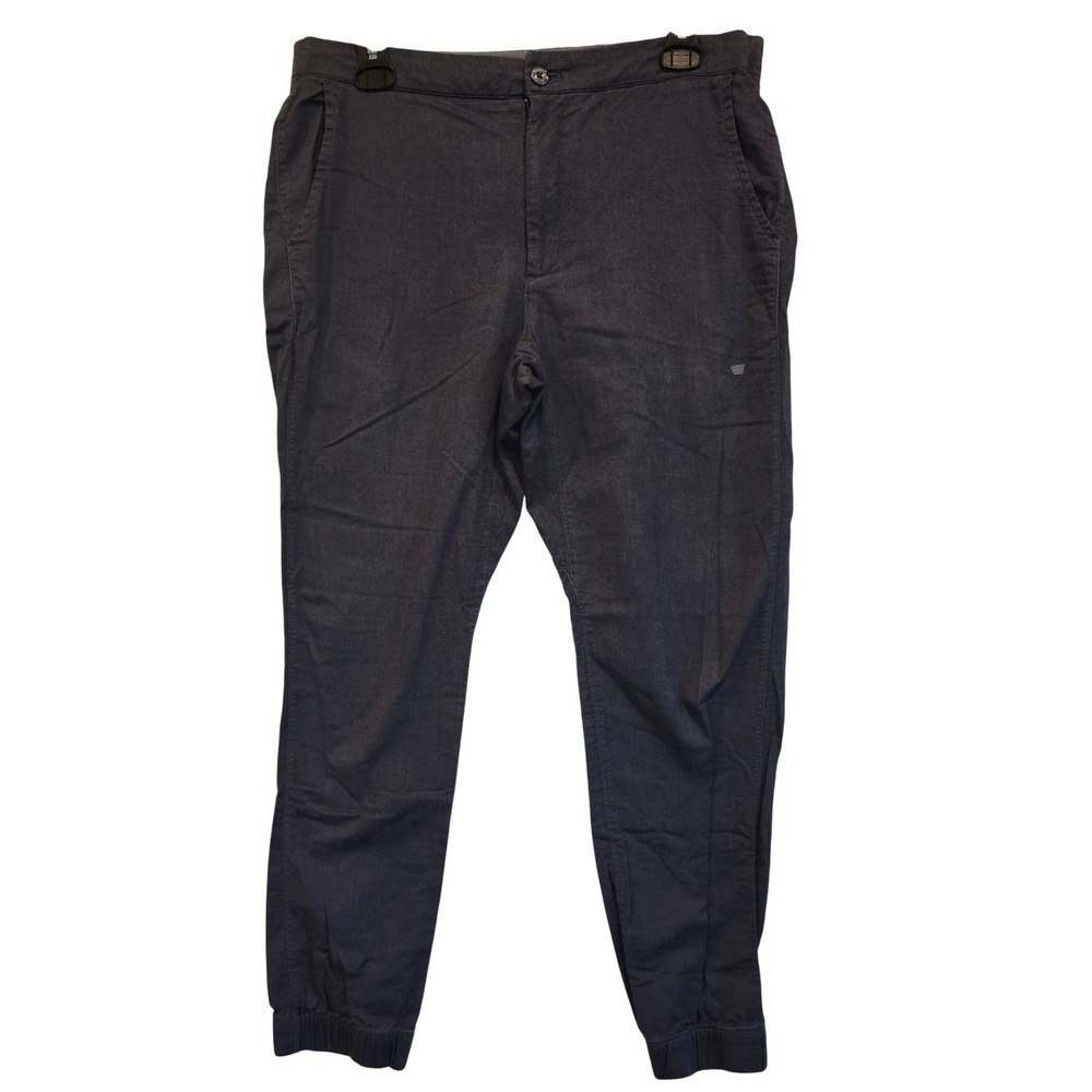 Mack Weldon Radius Flex Joggers‎ Mens Medium Navy Blue Cotton Blend Drawstring